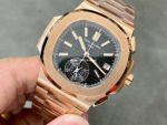 3K Factory Patek Philippe Nautilus 40.5mm 5980-1R-001 Full Rose Gold Black Dial - Image 3