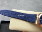 GR Factory Vacheron Constantin Moonphase Retrograde Date Overseas 41mm Rose Gold Blue Rubber Strap Blue Dial - Image 9