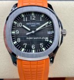 3K Factory Patek Philippe Aquanaut 40mm 5167A-001 Orange Rubber Strap Black Dial