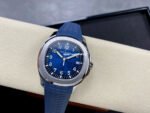 3K Factory Patek Philippe Aquanaut 42.2mm 5168G-001 White Gold Blue Rubber Strap Blue Dial - Image 4