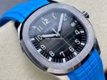 3K Factory Patek Philippe Aquanaut 5167A 40mm Steel Blue Rubber Strap Arabic Numerals Black Dial - Image 2