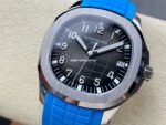 3K Factory Patek Philippe Aquanaut 5167A 40mm Steel Blue Rubber Strap Arabic Numerals Black Dial - Image 3