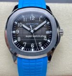 3K Factory Patek Philippe Aquanaut 5167A 40mm Steel Blue Rubber Strap Arabic Numerals Black Dial