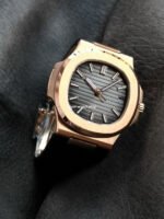 3K Factory Patek Philippe Nautilus 40mm 5711R Rose Gold Leather Dark Gray Dial - Image 3