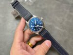 V7 Factory IWC Pilot Mark XX IW328203 40mm Steel Leather Strap Arabic Numerals Blue Dial - Image 4
