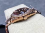 8+ Factory Counterweight Rolex Day-Date 118235 36mm Diamond Rose Gold Bezel Full Rose Gold Diamond Mope&Baguette Diamond Brown Dial - Image 6