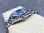 8+ Factory Counterweight Rolex Day-Date 128236-0018 36mm Full Platinum Roman Numerals Ice Blue Dial - Image 6