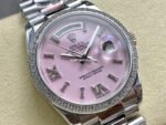 8+ Factory Counterweight Rolex Day-Date 128349RBR-0008 36mm Diamond Bezel Full 904L Roman Number Pink Dial - Image 2