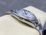8+ Factory Counterweight Rolex Day-Date 128349RBR-0025 36mm Diamond Bezel Full White Gold Roman Numerals White Dial - Image 5