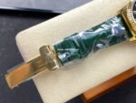 8+ Factory Counterweight Rolex Day-Date 36mm 128238-0069 Yellow Gold Crocodile Leather Strap Diamond Mope&Baguette Diamond Green Ombré Dial - Image 8