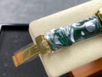 8+ Factory Counterweight Rolex Day-Date 36mm 128238-0118 Yellow Gold Crocodile Leather Strap Roman Numerals Green Ombré Dial - Image 8
