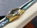 8+ Factory Counterweight Rolex Day-Date 36mm 128238-0118 Yellow Gold Crocodile Leather Strap Roman Numerals Green Ombré Dial - Image 6