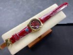 8+ Factory Counterweight Rolex Day-Date 36mm 128238 Yellow Gold Crocodile Leather Strap Diamond Mope&Baguette Diamond Red Ombré Dial - Image 4