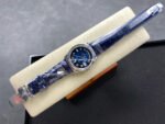 8+ Factory Counterweight Rolex Day-Date 36mm 128239-0023 White Gold Crocodile Leather Strap Diamond Mope&Baguette Diamond Blue Ombré Dial - Image 4
