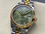 8+ Factory Rolex Datejust 278273-0030 31mm Half Yellow Gold Diamond Green Dial Jubilee - Image 3