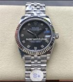 8+ Factory Rolex Datejust 278274-0008 31mm Full Steel Diamond Grey Dial Jubilee
