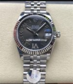 8+ Factory Rolex Datejust 278274-0022 31mm Full Steel Roman Numerals Diamond Grey Dial Jubilee
