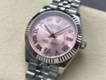8+ Factory Rolex Datejust 278274-0024 31mm Full Steel Roman Numerals Diamond Pink Dial Jubilee - Image 3