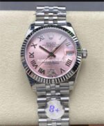 8+ Factory Rolex Datejust 278274-0024 31mm Full Steel Roman Numerals Diamond Pink Dial Jubilee