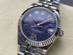 8+ Factory Rolex Datejust 278274-0026 31mm Full Steel Roman Numerals Diamond Purple Dial Jubilee - Image 3