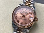 8+ Factory Rolex counterweight Datejust 278271-0006 31mm Half Rose Gold Roman Numerals Pink Red Dial Jubilee - Image 3