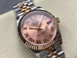 8+ Factory Rolex counterweight Datejust 278271-0006 31mm Half Rose Gold Roman Numerals Pink Red Dial Jubilee - Image 2