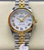 8+ Factory Rolex counterweight Datejust 278273-0002 31mm Half Yellow Gold Roman Numerals White Dial Jubilee