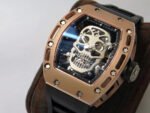 EUR Factory Richard Mille RM052 44mm Rose Gold Titanium Black Rubber Strap Skeletonized Black Dial - Image 4