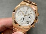 8F Factory Vacheron Constantin Overseas Chronograph 5500V/000R-B074 42.5mm Full Rose Gold Silver Dial - Image 3