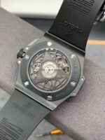 BBF Factory Hublot Big Bang Sang Bleu II 45mm 418.CX.1114.RX.MXM20 Black Ceramics Black Rubber Strap Black Skeletonized Dial - Image 5
