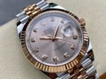 Clean Factory Rolex Datejust 126231 36mm Half Rose Gold Diamond Pink Dial Jubilee - Image 2