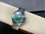 AF Factory Cartier Ballon Bleu 42mm Full Steel Roman Numerals Green Dial - Image 4