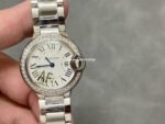 AF Factory Cartier Ballon Bleu W4BB0015 28mm Full Steel Roman Numerals Silver Dial