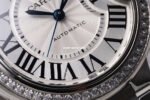 AF Factory Cartier Ballon Bleu W4BB0023 33mm Diamond Bezel Full Steel Roman Numerals Silver Dial - Image 5