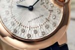 AF Factory Cartier Ballon Bleu WGBB0052 33mm Rose Gold  Leather Strap Diamond Roman Numerals Silver Dial - Image 5