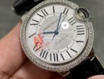 AF Factory Cartier Ballon Bleu WSBB0028 36mm Diamond Steel Leather Strap White Dial - Image 2