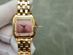 AF Factory Cartier Panthère WJPN0035 22mm Diamond Bezel Full Rose Gold Red Dial