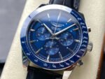 AF Factory Longines Conquest Chronograph L3.835.4.92.6 42mm Steel Leather Strap Blue Dial - Image 3