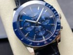 AF Factory Longines Conquest Chronograph L3.835.4.92.6 42mm Steel Leather Strap Blue Dial - Image 2