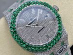 AMG Factory Audemars Piguet Royal Oak Selfwinding 15400 41mm Green Diamond Bezel Full Green White Diamond Steel Diamond Baguette Dial - Image 2
