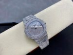 AMG Factory Patek Philippe Nautilus PP5711 40mm Diamond Bezel White Gold Diamond 6 9 12 Baguette Diamond Silver Dial - Image 4