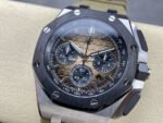 APF Factory Audemars Piguet Royal Oak Chronograph 26420SO.OO.A600CA.01 43mm Steel Rubber Strap Brown Dial - Image 3