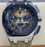 APF Factory Audemars Piguet Royal Oak Chronograph 26420SO.OO.A600CA.01 43mm Steel Rubber Strap Brown Dial