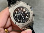 APF Factory Audemars Piguet Royal Oak Offshore Chronograph 26170ST.OO.D101CR.03 42mm Steel Leather Strap Arabic Numerals Black Dial - Image 2