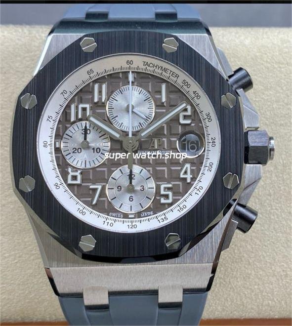 APF-Factory-Audemars-Piguet-Royal-Oak-Offshore-Chronograph-26470IO.OO-7.jpg APF Factory Audemars Piguet Royal Oak Offshore Chronograph 26470IO.OO.A006CA.01 42mm Titanium Rubber Strap Grey Dial - Image 1