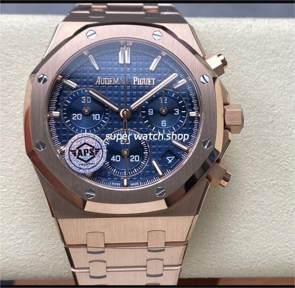APS-Factory-Audemars-Piguet-Royal-Oak-Chronograph-26240OR.OO_.1320OR.01-41mm-Full-.jpg APS Factory Audemars Piguet Royal Oak Chronograph 26240OR.OO.1320OR.01 41mm Full Rose Gold Blue Dial - Image 1