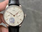 AZ Factory IWC Portuguese Automatic IW500704 42.3mm Steel Leather Strap White Dial