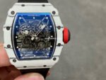 BBR Factory Richard Mille 42mm RM35-01 White Carbon Fiber Black Canvas Strap Black Skeletonized