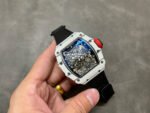 BBR Factory Richard Mille 42mm RM35-01 White Carbon Fiber Black Canvas Strap Black Skeletonized - Image 4
