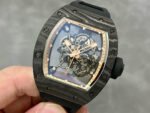 BBR Factory Richard Mille 43mm RM055 Black Carbon Fiber Black Rubber Strap Rose Gold Skeletonized Dial - Image 3